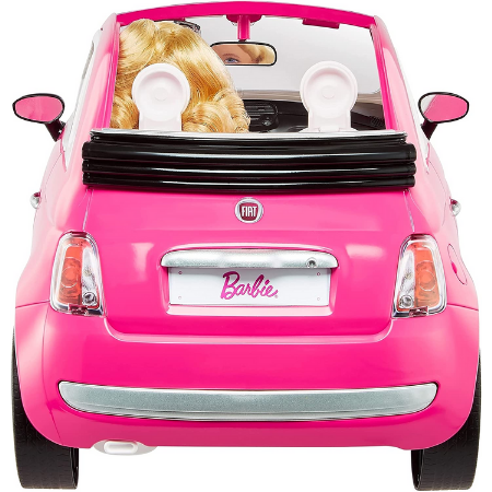 Barbie Fiat 500 med docka - Rosa