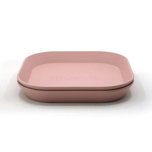 Fyrkantig tallrik, 2-pack - Blush