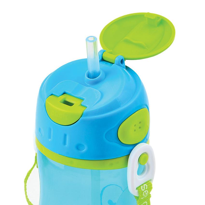 Trunki dricksflaska med sugrör, Blå/Grön